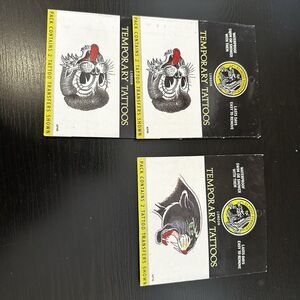 Vintage Lot Of Temporary Tattoos Almost Forever Panther Cougar Cat England